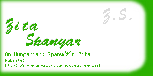 zita spanyar business card